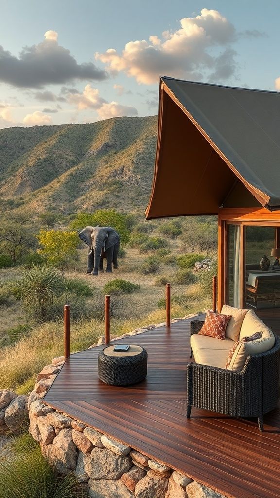 Luxury safari lodge in Tanzania